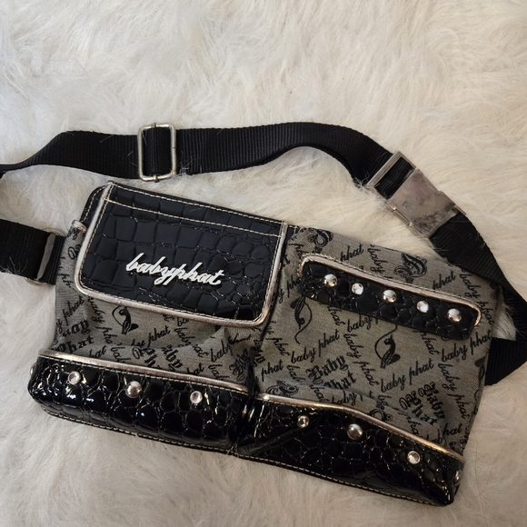 Y2k Baby Phat Gray and Black Belt Bag! main image 6